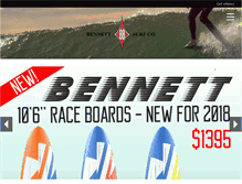 Tablet Screenshot of bennettsurfboards.com